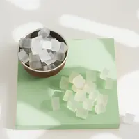 Aloe vera soap base cut into cubes