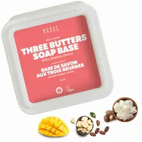 Three butters soap base tub with mango, cocoa beans and shea