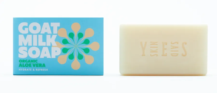 Organic Aloe Vera goat milk soap box and bar
