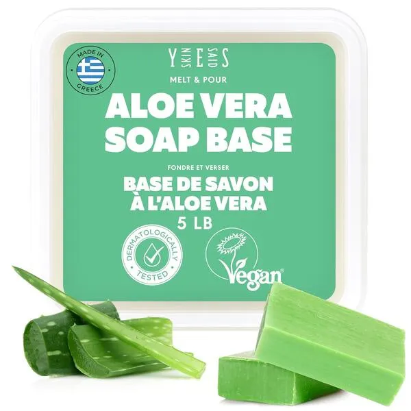 Skin Said Yes Aloe Vera Soap Base 5 lb tub with finished bars