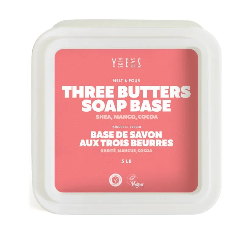 Skin Said Yes Three Butters Soap Base 5 lb tub with finished bars